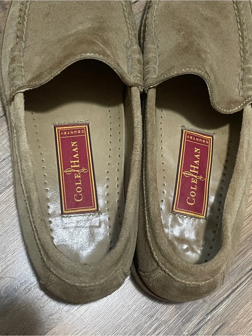 Cole Haan Country Tan Suede Driving Moccasins Loafers Flat Size 8M Brazil